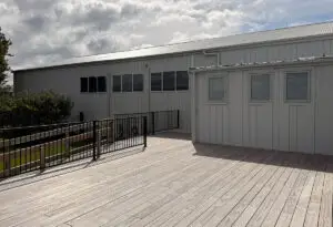 The deck with ramp access